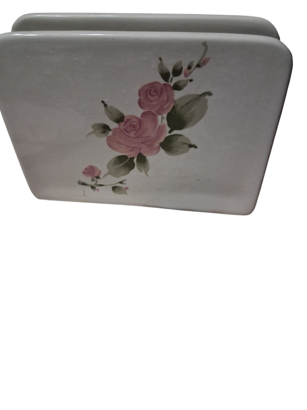 Hand-Painted Floral Porceline - Pink Rose